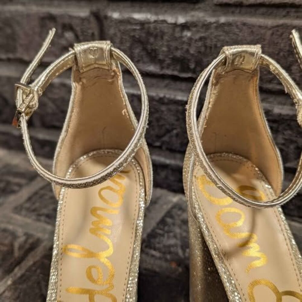 Sam Edelman Gold Heel Sandals size 6.5 - Picture 6 of 10